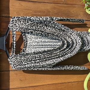 Express open back leopard top